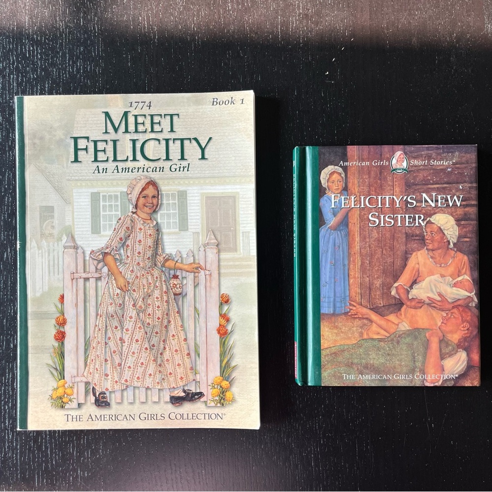 American Girl Felicity Books Meet Felicity & Felicity's New Sister VGUC